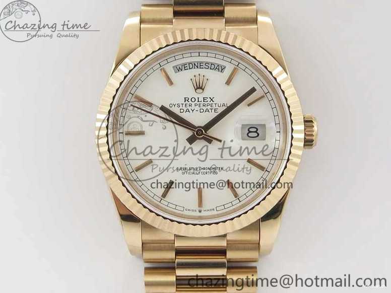 Bracelet 36 RG RG 128239 on President Maker Dial Day-Date White Bp Edition Best 1005